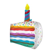 Palloncino torta con candela da 48 x 63 cm - Anagram