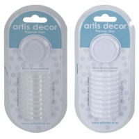 Anelli a disco da 3,2 cm - decoro Artis - 11 pz.