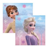 Tovaglioli di Frozen lilla da 16,5 x 16,5 cm - 20 pezzi