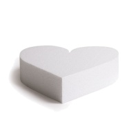 Base polistirolo cuore 15 x 5 cm - Decora