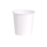 Bicchieri bianchi da 200 ml in cartone biodegradabile - 50 pz.