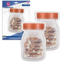 Busta con chiusura zip di 24,5 x 16,6 cm boccetta con lettere - 2 pezzi
