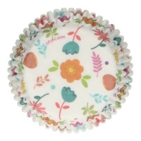 Pirottini cupcakes con fiori - FunCakes - 48 unità