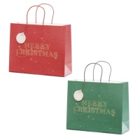 Borsa regalo Merry Christmas da 32,5 x 26,5 x 11,5 cm - 1 unità