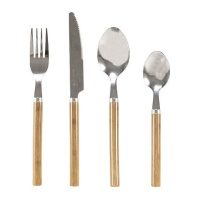 Posateria simil legno - 24 pezzi