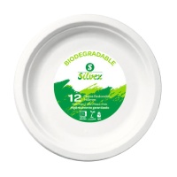Piatti di canna da zucchero da 16 cm - 12 unità