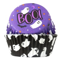 Capsule per cupcakes con fantasmi spaventosi - 60 unità