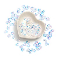 Paillettes fiori iridescenti 3D da 1 cm - 5 g