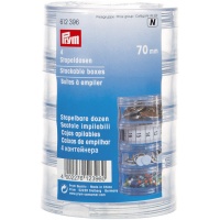 Scatole rotonde impilabili da 7 cm - Prym - 4 pz.