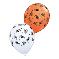 Palloni in lattice con Ragni e Ragnatele da 30 cm - 6 unità