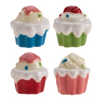 Topper per cupcake colorati da 3 cm - Dekora - 50 pz.