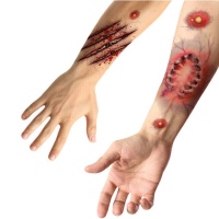 Tatuaggi adesivi con ferite da morso