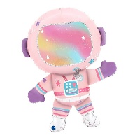 Palloncino astronauta rosa 54 x 69 cm - Grabo