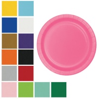 Piatti di cartone colorati da 22,2 cm - 8 pezzi