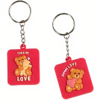 Portachiavi orsetto romantico assortito - 1 pezzo