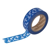 Washi tape uccelli blu - 10 m