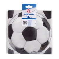 Tovaglioli a forma di pallone da calcio 16,5 x 16,5 cm - 12 pezzi.