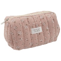 Beauty case rosa con fiori 18 x 8 x 11 cm