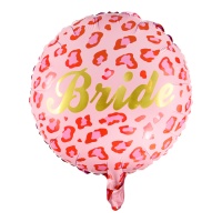 Palloncino sposa rosa leopardato 45 cm - PartyDeco