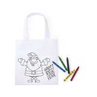 Borsa da colorare di Babbo Natale - 1 pz.