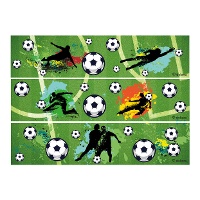 Cialda commestibile tema calcio per bordo torta 21 x 4,9 cm - 3 pezzi