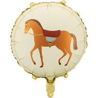 Palloncino rotondo di cavallo crema di 35 cm