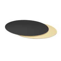 Sottotorta rotonda da oro e nero da 36 x 0,3 cm - Decora