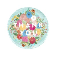 Palloncino floreale Thank you 43 cm