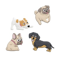 Magnete di cane sorridente in gomma - 1 unità