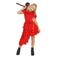 Costume rosso Harley da bambina