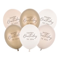 Palloncini in lattice Happy Birthday 30 cm - 6 pz.