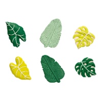Figure di zucchero con foglie tropicali - Decorare - 6 pezzi