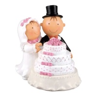 Figura per torta nuziale di sposi con torta Pit & Pita 16 cm