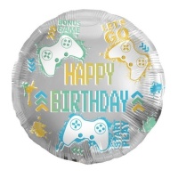 Palloncino Happy Birthday Video Game 45 cm - Folat