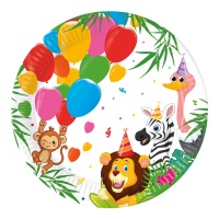 Piatti Jungle Party Animals 23 cm - 8 pz.