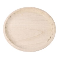 Vassoio circolare decorativo in legno da 30 cm - DCasa