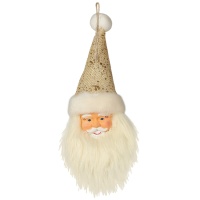 Decorazione faccia Babbo Natale - 17 cm