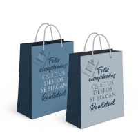 Sacchetto regalo Happy Birthday 32 x 26 x 10 cm con messaggio - 1 pz.