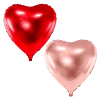 Palloncino cuore colorato XL da 72 x 73 cm - PartyDeco - 1 unità