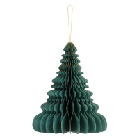 Decorazione albero di Natale nido d'ape verde bottiglia - 24 cm - 1 unità