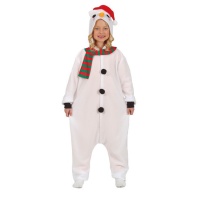 Costume pupazzo di neve con cappuccio da bambino