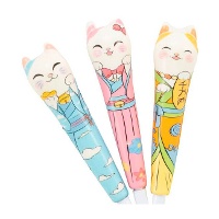 Penna portafortuna a forma di gatto 3 modelli - 1 pezzo