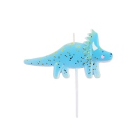 Candelina dinosauro blu da 10 x 6 cm - PME - 1 unità