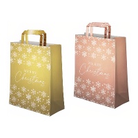 Borsa regalo di 24 x 18 x 10 cm di Golden snow - 1 unità
