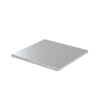 Sottotorta quadrata argento da 20 x 20 x 1,2 cm - Decora