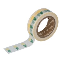 Washi tape a pigna gialla - 10 m