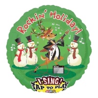 71 cm Jingle Bell Rock Globo di Natale con musica - Anagramma