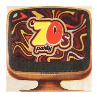 Tovaglioli retrò anni '70 da 20 x 16,5 cm - 20 pezzi