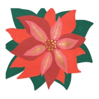 Tovaglioli Poinsettia Silhouette 14,5 x 15,5 cm - 20 pz.