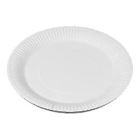 Piatti di 23 cm in cartone bianco - 50 unità